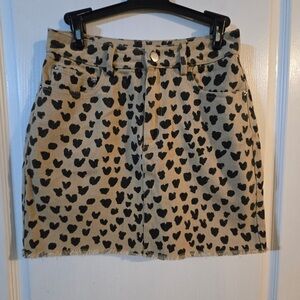 Entro Leopard Print Mini Skirt Small FW25